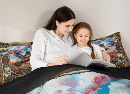 Feelyou Pheasant Hunting Comforter Set Toddler Size Lake Lodge Cabin Bedding Set for Kids Boys Girls Farmhouse Duvet Quilt Soft Lightweight Microfiber Bedroom Decor,with 1 Pillow Case