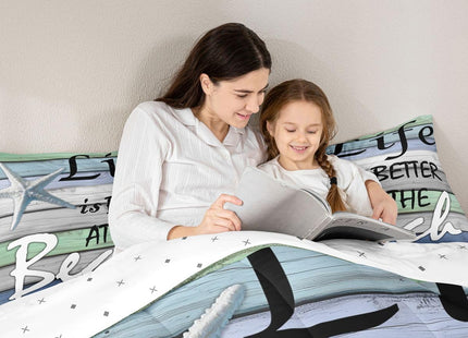 Erosebridal Beach Theme Comforter King Size, Cute Sea Starfish Bedding