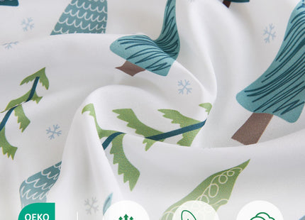 Homilay Toddler Size Christmas Tree Comforter Set for Kids, Toddler, Boys&Girls, 4 Pieces Bed-in-a-Bag Bedding Set, All Season Ultra Soft Oeko TEX Sheets Set with Comforter, (Winter Forest)