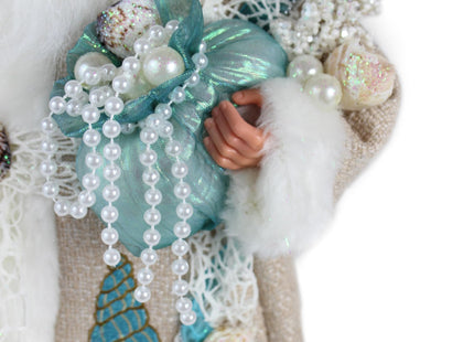 Windy Hill 16" Coastal Charm Aquamarine Santa 168240