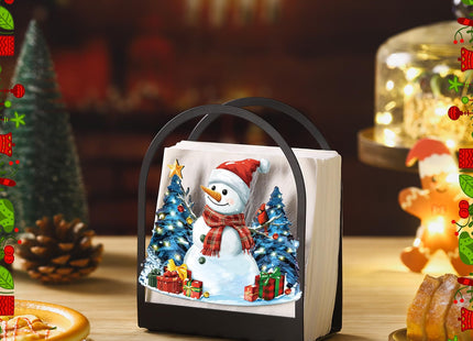 Cinnvoice Christmas Paper Towel Holder Snowman Napkin Holder Countertop