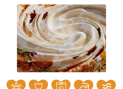 XCHI Fall Maple Leaves Orange Square Tablecloth Decorations 60x60 Inch