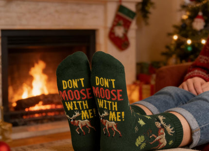 GOLIN Funny Moose Socks Humor Birthday Christmas Gag Gifts for Men Women