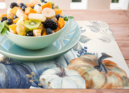 CounterArt Pumpkin Blues Reversible Easy Care Placemat 4 Pack