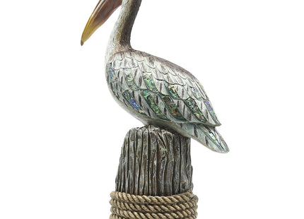 Lukitas Standing Pelican Statue and Sculpture Coastal Decor, Resin 14''