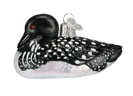 Old World Christmas Loon Glass Blown Ornament for Christmas Tree, Handcrafted Holiday Decoration, Bird Watcher Collection