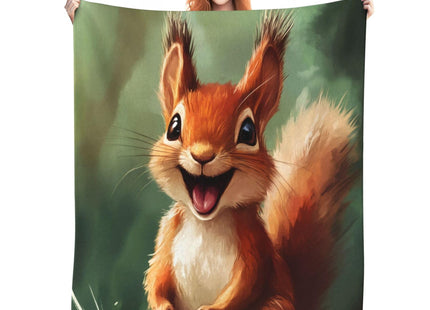 Cute Squirrel Blanket Gifts for Women Kids Squirrel Lovers, Animal Squirrel Themed Throw Blankets, Soft Cozy Lightweight Plush Throws for Living Room Sofa Couch Home Decor 50x60in
