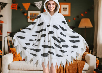 pewjury Owl Costume for Women - Snowy Owl Hooded Cape Unisex Halloween Cosplay Outfit for Teens & Adults