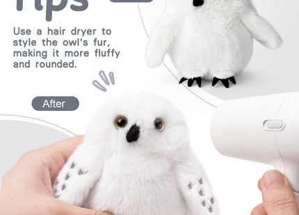 Niceup 4.5" Owl Stuffed Animal White Snowy Owl Plush Keychain