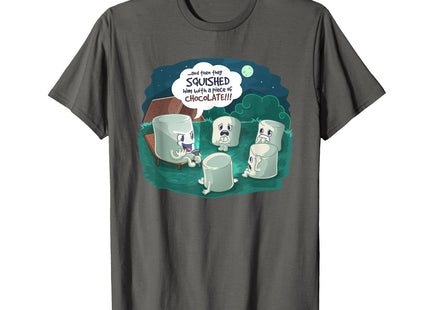Funny Cute Marshmallow Scary Campfire Story T-Shirt