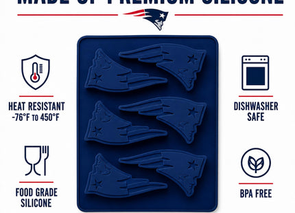 MasterPieces Game Day - FanPans NFL New England Patriots Silicone Muffin Pan - Dishwasher Safe