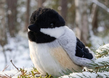 PullCrease Stuffed Animal with Authentic Sound Plush,Black-Capped Chickadee