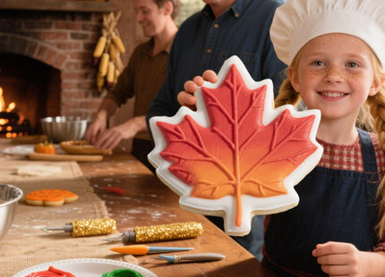 Teenyyou 2 Pcs Extra Large 8" Fall Cookie Cutters, Pumpkin and Maple Leaf