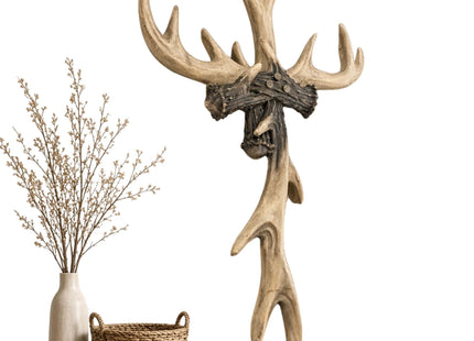 Bellaa Wall Art, Cross, Antler, Deer, Hunting, Lodge, Cabin, Woodland