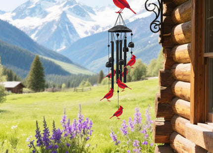 Cardinal Wind Chimes for Outside,Metal Chimes,Cardinal Gifts for Women