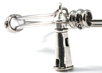 Dave The Bunny Lighthouse Nautical Ocean Snake Chain Charm Bracelet