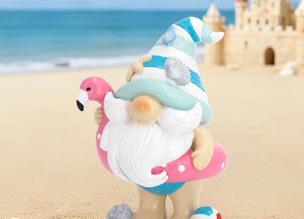 Hodao Flamingo Gnome Decoration, Coastal Beach Home Decor