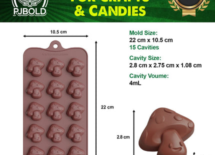 Mushroom Candy Mold, 2 Pack