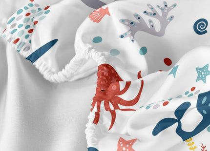 XYNHML Sea Turtle Fitted Sheet Full Beach Theme Dolphin Starfish Seaweed Bed Sheet Set 4Pcs Reptile Sea Animal Octopus Reptile Bed Cover for Teens Includes 1 Fitted Sheet,1 Flat Sheet,2 Pillowcases