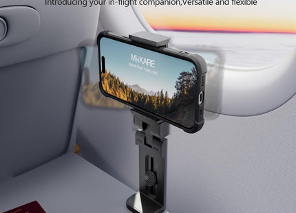 MiiKARE 2027 Airplane Phone Holder Mount, Plane Travel Essentials, Black