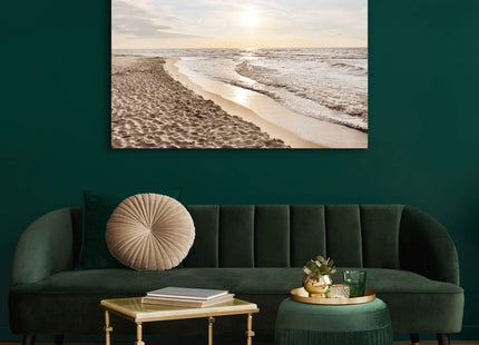SunFlax Coastal Sunset Beach Scenery Canvas Wall Art 45"x30"