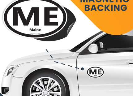 Magnet Me Up ME Maine US State Oval Magnet Decal, 4x6 Inches, Heavy Duty Automotive Magnet for Car Truck SUV