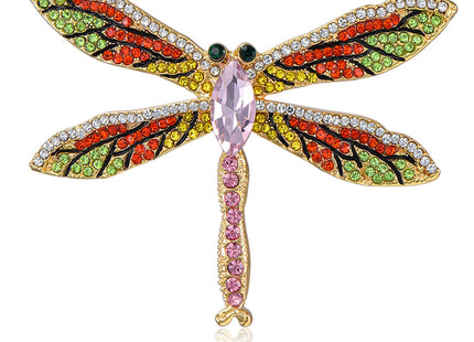 EMEGCY Dragonfly Brooch Pin Dragonfly Rhinestone Crystal Brooches Pins Christmas Brooch Jewelry Gifts for Women
