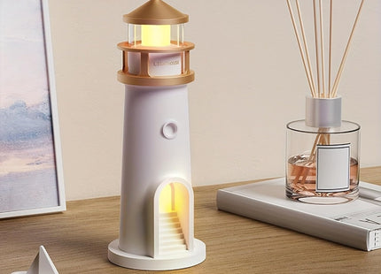 IFTHFOUR Moon Lighthouse Projector Night Light with Motion Sensor - Rechargeable LED Galaxy Table Lamp, Moon Lamp for Kids, Bedroom, Nursery Decor - Perfect Christmas, Birthday Gift for Boys & Girls