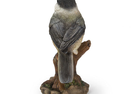 HI-LINE Gift Various Bird on Stump Statues (Chickadee), Multi Colors