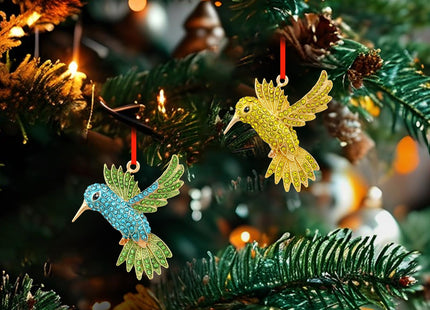 PETCEE Hummingbird Ornament - Blue and Green Hummingbird Christmas Ornament