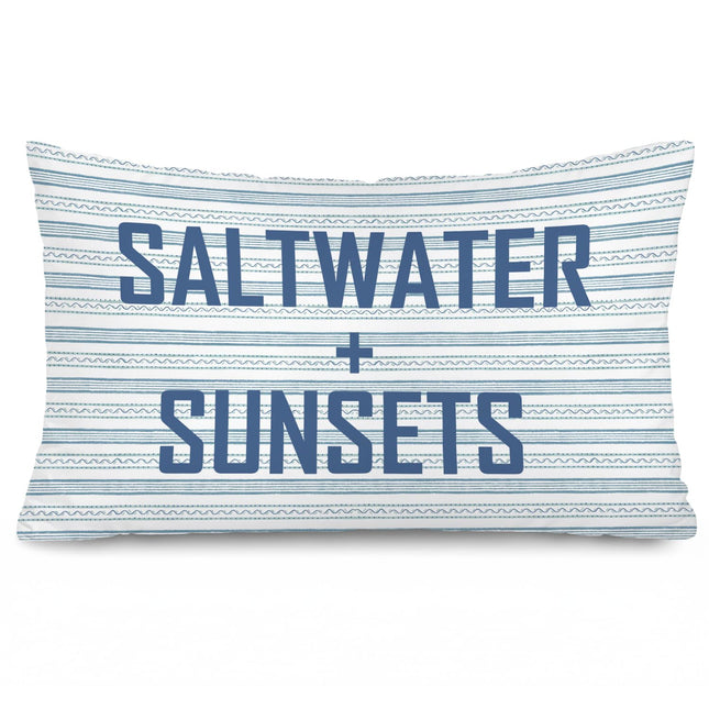 SkyCozy Blue Coastal Beach 12x20 Pillow Cover, Coastal Home Room Decor