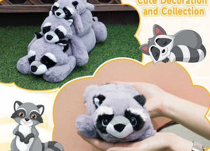 Raccoon Plush, Small Weighted Raccoon Stuffed Animals, Cute Plushies