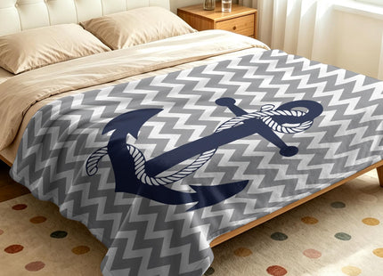 Jekeno Nautical Anchor Blanket Ocean Throw Gifts 50"x60"