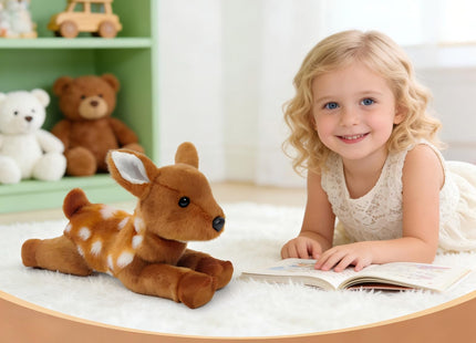 OROZCOR Deer Stuffed Animal 8” Small Deer PlushToy Gifts for Kids Adults