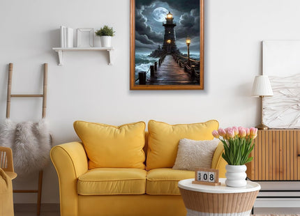 AOSGEDY Paint by Numbers for Adults Beginner, Lighthouse Adult Paint by Number Kits on Canvas, DIY Acrylic Oil Easy Painting by Numbers Kits for Home Wall Decor 16X20 Inch (Without Frame)