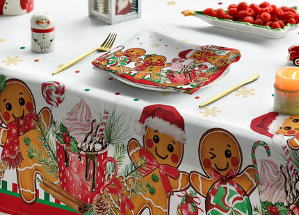 Horaldaily Christmas Tablecloth 60 x 84 Inch Rectangular Gingerbread Man