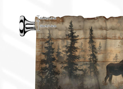 Ecixzyo Deer Valance Curtain Window Valance Treatment Decor Small Window Curtains for Bedroom Kitchen Bathroom Living Room 1 Panel 54x18in