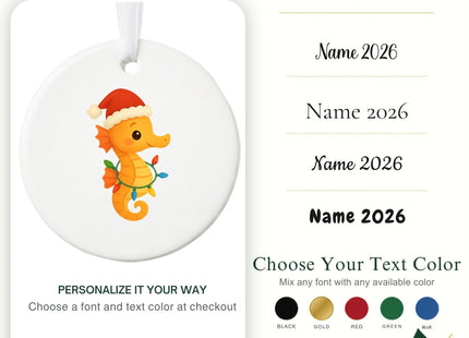 Lydia Gifts 2026 Personalized Sea Otter Christmas Ornament