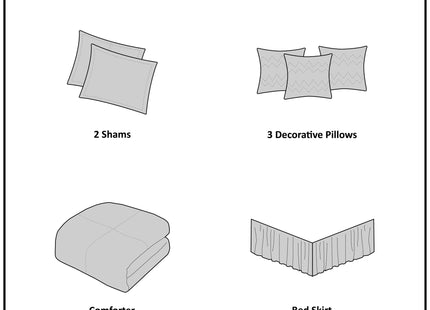 Madison Park Cabin Lodge Plaid Herringbone Comforter Set, 7PC Cal King