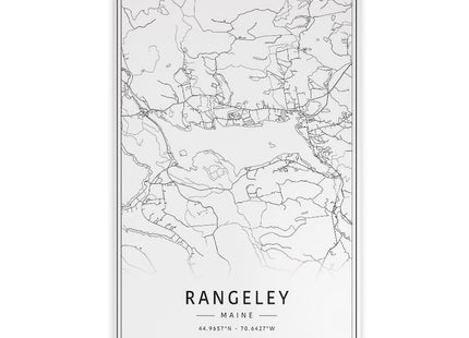ghNDJdk Rangeley Maine Street Acrylic Glass Road Canvas Posters Wall Art Bedroom Office Room Decor Gift StyleUnframe 12x18inch