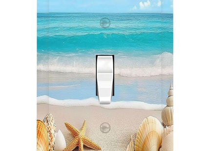 Donecmminery Decorative Light Switch Cover Seashells Beach Starfish Scallop 1 Gang Single Toggle Device Electrical Faceplate Switchplates Decorator Outlet Wall Plate For Bathroom Home Decor
