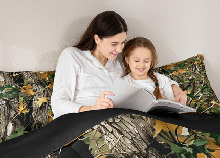 Erosebridal Camo Bedding Set Full Size Cabin Lodge Forest Woods Comforter Set for Teens Adult Men Bedroom, Rustic Farmhouse Bedding Comforter Sets Hunting Tree Camouflage Themed Quilt, Brown Green