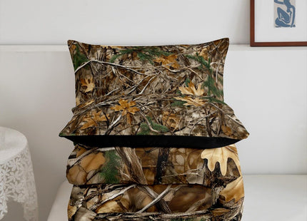 Erosebridal Camo 3-Piece Queen Comforter Set – All-Season Lightweight, Breathable Microfiber Bedding Set,Farmhouse Decor for Mancave, Cabin, Lodge & Camping, Tree Leaves Quilt Set with 2 Pillowcases