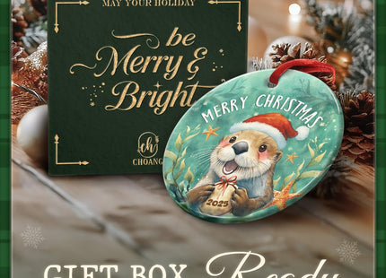 CHOANG Otter Christmas Ornament for Kids, Adults, Zookeepers
