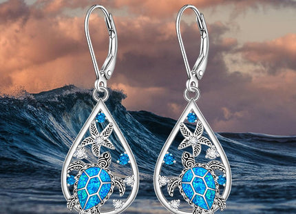 Sea Turtle Earrings for Women Opal Turtle Earrings Dangle Jewelry Gifts