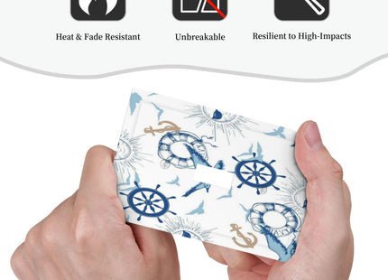 Rougui Light Switch Covers 1 Toggle Nautical Seabirds Hoods Anchor Abstract Sun Single Toggle Wall Plate Decorative Switchcover Electrical Switchplate For Country Bathroom Bedroom Decor