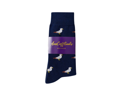 AUSCUFFLINKS Seagull Socks | Bird Gift for Him or Her | Happy Quirky Novelty Present for Dad or Mum