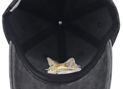 Fox Hats for Men Women, Embroidered Fox Decor Baseball Cap Black