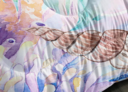 UEVBF Coastal Sea Turtle Comforter Set Twin Size with 2 Pillowcases.