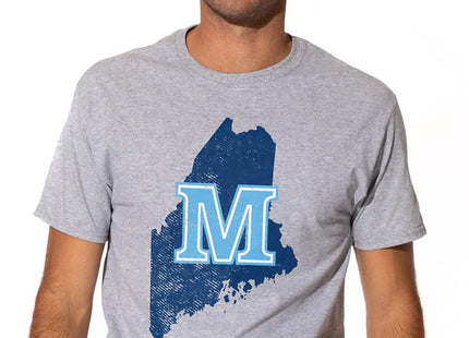 University of Maine Official State Shape Short Sleeve, Athletic Heather, S